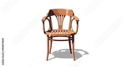 Brown Wooden Outdoor Chair.