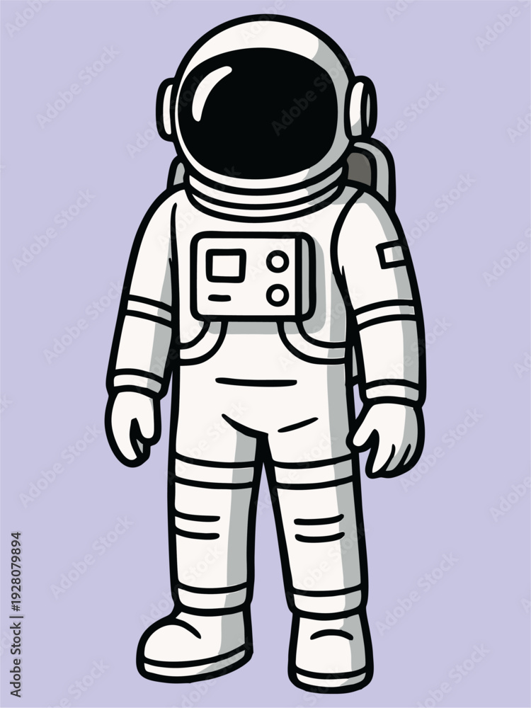 Fototapeta premium Illustration of an astronaut wearing a spacesuit