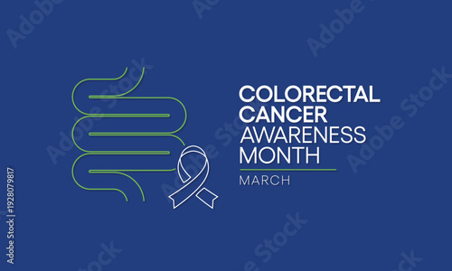 Colorectal Cancer awareness month is observed every year in March, is a disease in which cells in the colon or rectum grow out of control. Sometimes it is called colon cancer. Vector illustration