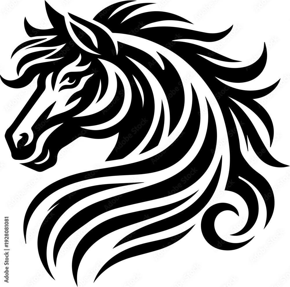 Obraz premium horse head vector