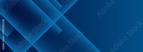 Abstract modern blue horizontal banner background with geometric diagonal overlay layer and glowing lines. Suit for banner, poster, cover, header, flyer. poster
