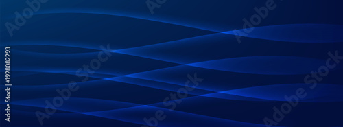 Dark blue abstract wave background with smooth layered curves and soft gradient lighting. modern, web, flayer