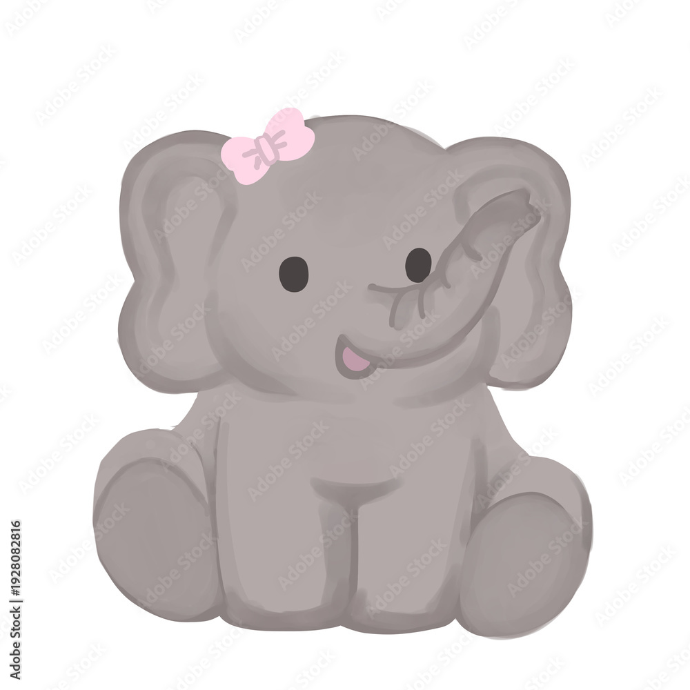 Naklejka premium Cute elephant cartoon