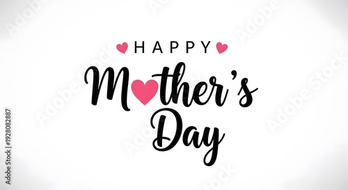 Fotografía Happy mother's day greeting card with hearts women's day celebration