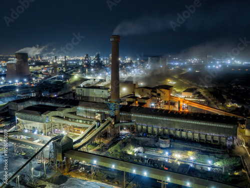 Scunthorpe Steelworks, UK steel production. Industrial site on the edge of Scunthrope in Lincolnshire
