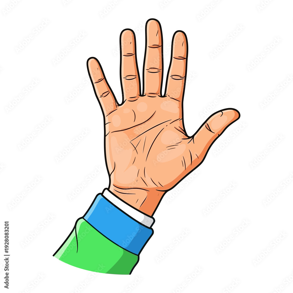 custom made wallpaper toronto digitalA cartoon hand with the palm facing the viewer