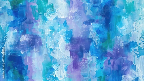 Wallpaper Mural Abstract painting featuring a blend of vibrant blue and purple hues with textured brush strokes Torontodigital.ca