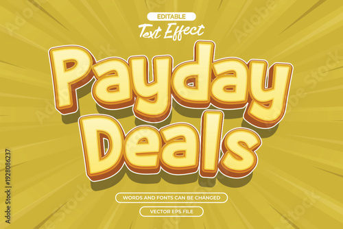 Payday deals editable text effect with comic background