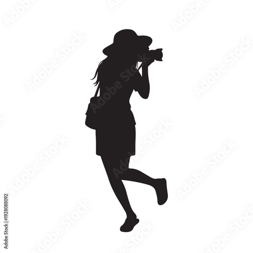 Female Photographer Silhouette Taking Photo