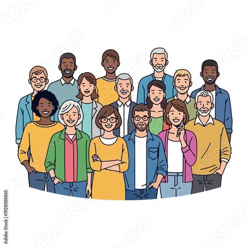 A group of diverse people standing together