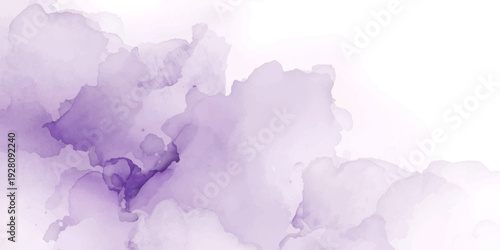 Abstract watercolor painting of a blue sky with light clouds and icy textures on vintage grunge paper featuring steam and nature patterns in an airy heaven space