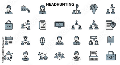 Business professionals engage in headhunting process