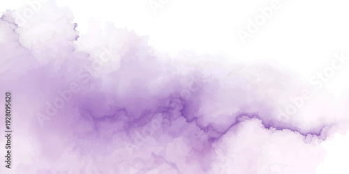 Hand painted abstract watercolor background featuring blue clouds and vintage textures that blend nature with a soft winter sky design