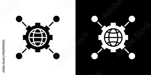 Network Icon Sheet Black And White