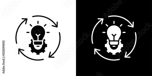 Project Management Icon Sheet Black And White