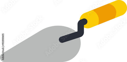 Flat Design Trowel Construction Tool for Bricklaying and Plastering icon