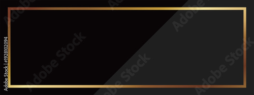 高級感のあるシンプルなバナー背景　ブラック＆ゴールド