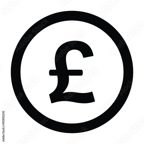 Modern minimalist currency symbol design for financial branding and marketing