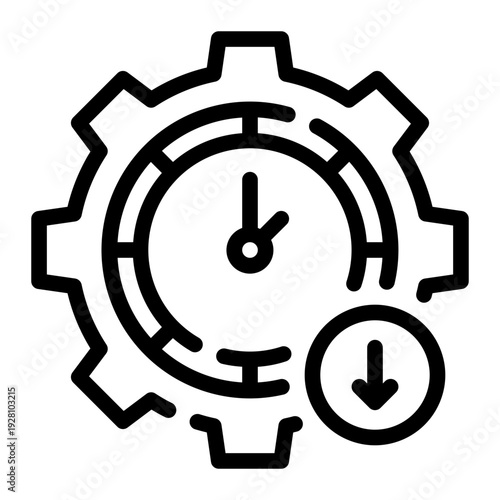 down arrow line icon