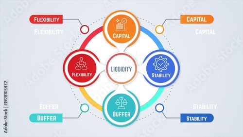 Liquidity Strategy Infographic: Capital Buffer  Financial Stability Concept