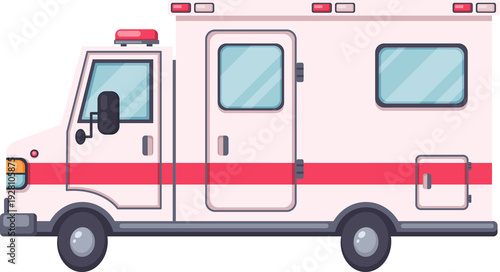 фотографія Ambulance Car Vector Illustration Transparent Background