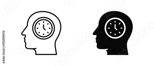 Patience icon set with style outline and solid. vector simple elements for design and presentation.