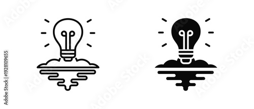 Inspiration icon set with style outline and solid. vector simple elements for design and presentation.