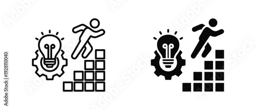 Personal Development icon set with style outline and solid. vector simple elements for design and presentation.