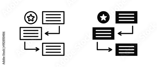 Prioritization icon set with style outline and solid. vector simple elements for design and presentation.