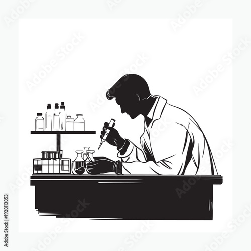 man in a laboratory