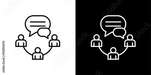 Communication Icon Sheet Black And White