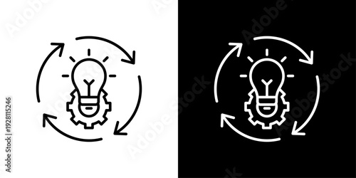 Project Management Icon Sheet Black And White