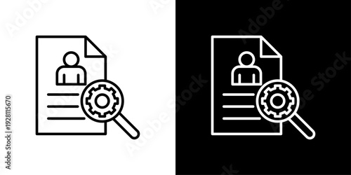 Research Icon Sheet Black And White