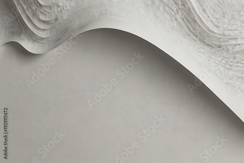 White background with subtle wave pattern at the top corner, modern corporate style