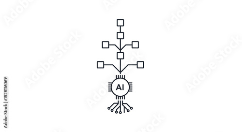 Artificial Intelligence Network Diagram Symbol.