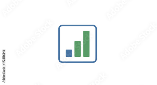 Bar Chart Icon Showing Growth Trends.
