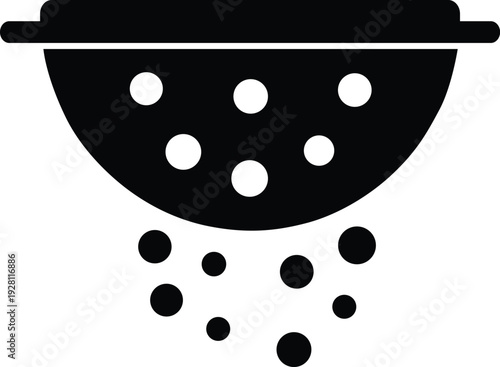 Colander with draining water food preparation