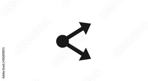 Black Arrows Pointing Away From Circle.