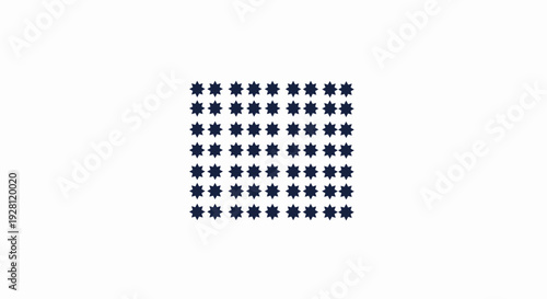 Black dots arranged in grid pattern.
