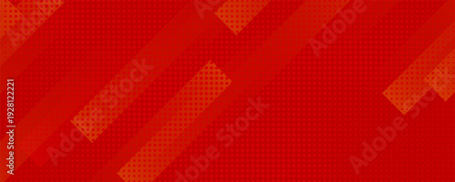Red diagonal geometric shape with halftone. Modern fiber textured vector eps 10