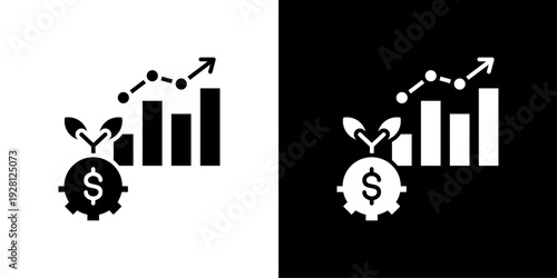 Investment Icon Sheet Black And White