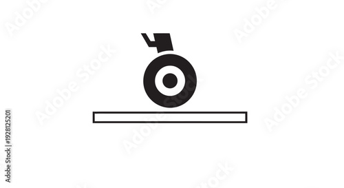 Black Tire with Wheel Barrow.