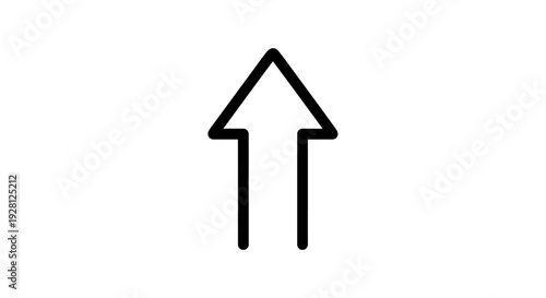 Black upward pointing arrow symbol.