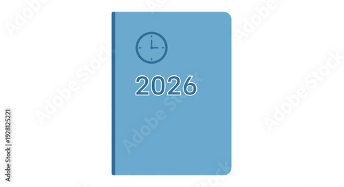 Blue 2026 Diary Calendar Planner Book.