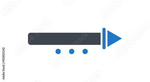 Blue and black play button icon.