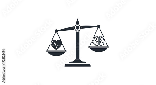 Black scale with coins and graph.