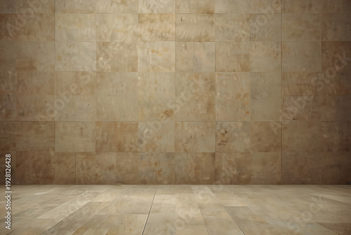Soft neutral beige background with faint geometric overlay, minimal design
