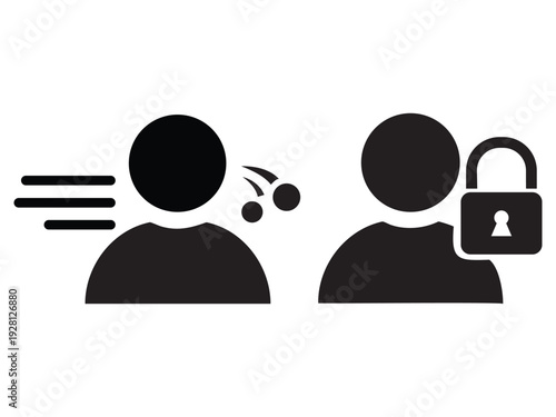 Vector graphic user access security concept