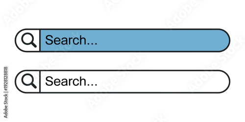 Search bar vector illustration for internet and web search interface