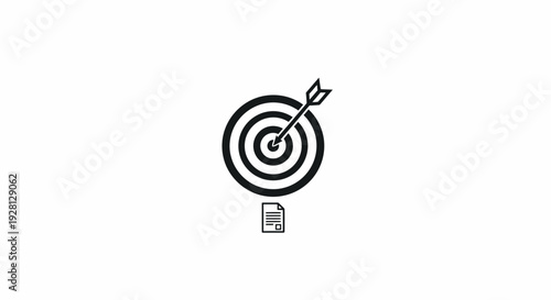 Bullseye Target with Dart Arrow.